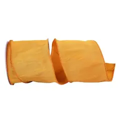 Reliant 4" x 10yd. Dupioni Supreme Wired Ribbon Yellow Gold