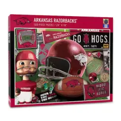 College Team Retro Series 500 Piece Puzzle Arkansas Razorbacks