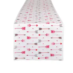DII&reg; 72" Hearts & Arrow Print Table Runner