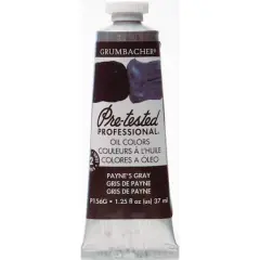 Grumbacher&reg; Pre-Tested Professional&reg; Oil Color Paint, 37mL Payne's Gray