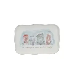 Hello Honey&reg; 13" Village Christmas Scene Stoneware Platter