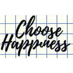 Leisure Arts&reg; Vinyl Choose Happiness Black Wall Decal