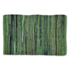 DII&reg; Multi Olive Green Rag Rug, 20" x 31.5"