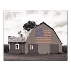 Distressed Barn Flag Canvas Wall Art