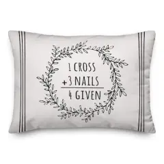 Easter Math Wreath Pillow 4 14" x 20" Throw Pillow