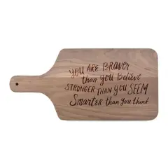 17" Braver Than You Believe Walnut Paddle Cutting Board