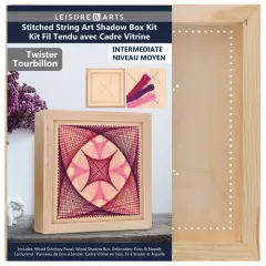 Leisure Arts&reg; Twister Stitched String Art Shadow Box Kit