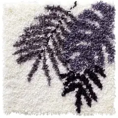 Leisure Arts&reg; Black & White Leaves Latch Hook Kit