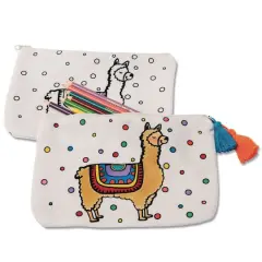S&S&reg; Worldwide Velvet Art Canvas Llama Pouch, 12ct.