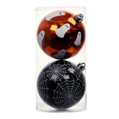 6" Ghost & Spiderweb Ball Ornament Set by Ashland&reg;