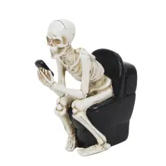 6.5" Skeleton with Toilet Tabletop D&eacute;cor by Ashland&reg;