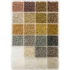 8/0 Neutral & Metallic Glass Seed Beads, 10.5oz. by Bead Landing&trade;
