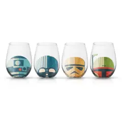 JoyJolt&reg; Star Wars&trade; 4.8oz. Helmet Hues Stemless Drinking Glasses, 4ct.