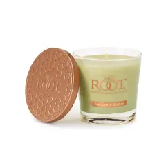 Root Candles 6.3oz. Small Scented Honeycomb Veriglass Jar Candle Tea Leaf and Honey