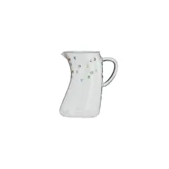 Hello Honey 42oz. Artisanal Borosilicate Glass Pitcher with Raised Dots