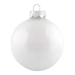 Whitehurst 4ct. 5" Pearl Glass Ball Ornaments White Pearl