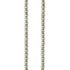 Silver Plated Smooth Rondelle Beads, 4mm by Bead Landing&trade;