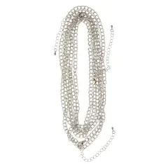 Rhodium Double Link Chain Necklaces By Bead Landing&trade;
