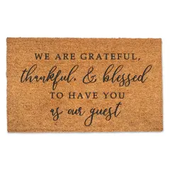 Grateful Thankful & Blessed Doormat