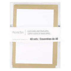 Flat Cards & Envelopes by Recollections&trade;, 3.5" x 4.87" Gold