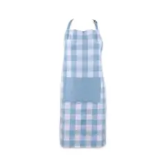 DII&reg; White & Light Blue Chef Apron