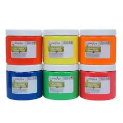 Handy Art&reg; Washable Fluorescent Finger Paint Set