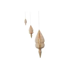 Hello Honey&reg; Cream Honeycomb Finial Paper Ornament Set