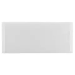 JAM Paper 4.25" x 9.75" Clear Plastic Tuck Flap Closure Envelopes, 12ct.