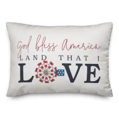 God Bless America Land That I Love Throw Pillow