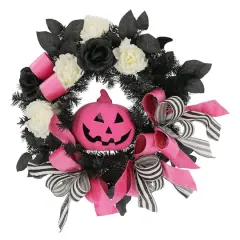 24" Pink Jack-o'-Lantern Wreath by Ashland&reg;