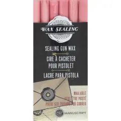 Manuscript Wax Sealing Gun Wax Sticks, 6ct. Pink