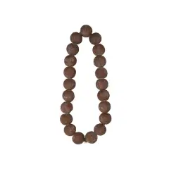 Hello Honey&reg; 11.75" Distressed Brown Cement Bead Garland