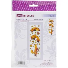 RIOLIS Foxes in the Leaves Counted Cross Stitch Kit
