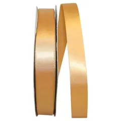 JAM Paper 7/8" x 100yd. Satin Single Face Ribbon Old Gold