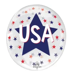 Clearz&trade;18" USA Stars Foil Balloon
