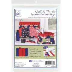 June Tailor&reg; Zippity-Do-Done&trade; Red Zipper Cosmetic Bags Kit