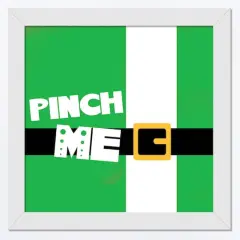 Pinch Me 16" x 16" White Framed Print Under Plexiglass