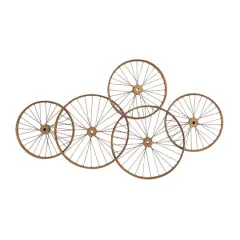 Copper Metal Eclectic Wall Decor, 40" x 40" x 5"