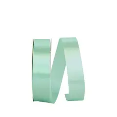 JAM Paper 3/8" x 100yd. Single Face Satin Allure Ribbon Aqua