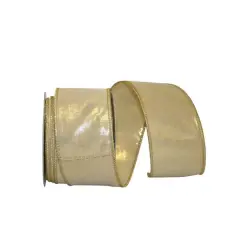 Reliant 2.5" Lam&eacute; Luxury Wired Ribbon Platinum