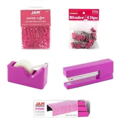 JAM Paper Office Starter Kit Fuchsia