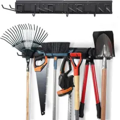 NEX&trade; 16.5" Black 7-Hook Garage Tool Wall Rack