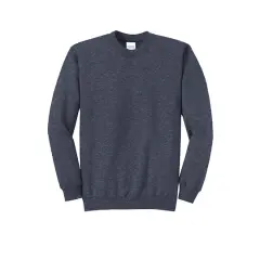 Port & Company&reg; Brights Core Fleece Crewneck Sweatshirt Heather Navy