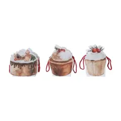 Hello Honey Multicolor Printed Paper Cake Shaped Gift Bags, 3ct.