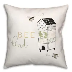 Bee Kind Hive 18" x 18" Throw Pillow