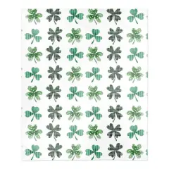 Shamrock Pattern 50" x 60" Sherpa Fleece Blanket