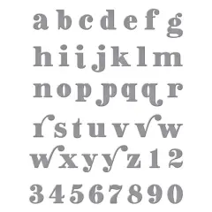 Spellbinders&reg; Be Bold Lowercase Alphabet & Numbers Etched Dies