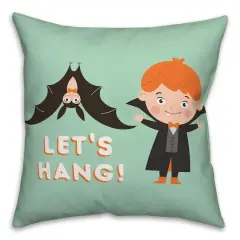 Let's Hang Vampire Bat Throw Pillow