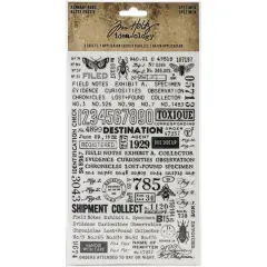 Idea-Ology Remnant Rubs Rub-Ons 4.75"X7.75" 2/Pkg-Specimen