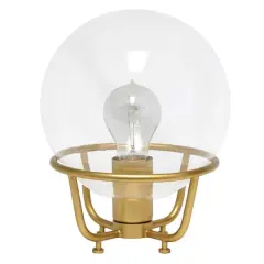 Lalia Home 10" Old World Globe Glass Table Lamp Matte Gold